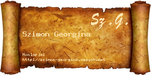 Szimon Georgina névjegykártya