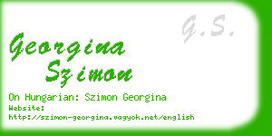 georgina szimon business card